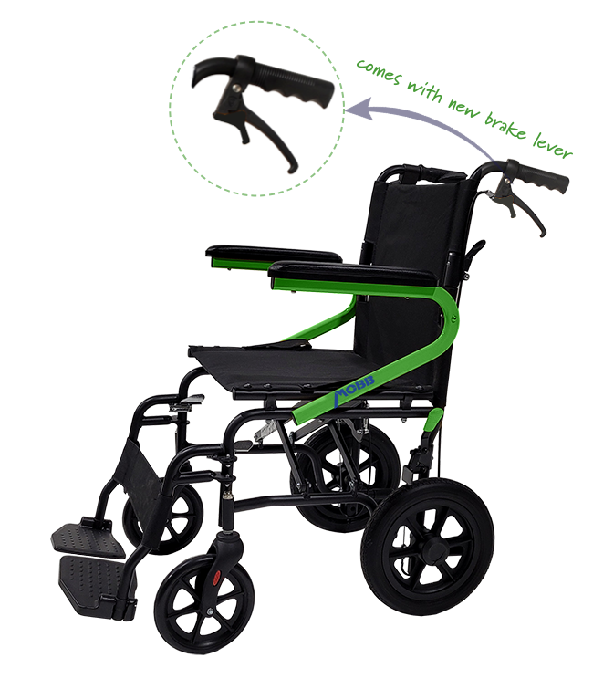 Mobb- Fauteuil de transport avec roues de 12 pouces – Image 4