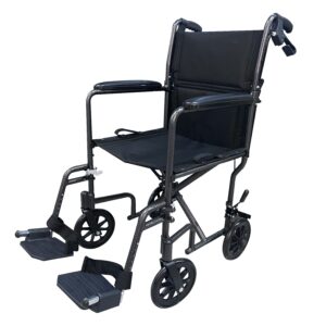Pro-Aide - Fauteuil de transport léger en aluminium avec roues de 8 pouces