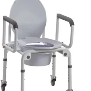 Pro-aide- Chaise d'aisance sur roues 3-en-1 avec bras escamotables