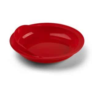 Practika- Assiette à bord relevé rouge